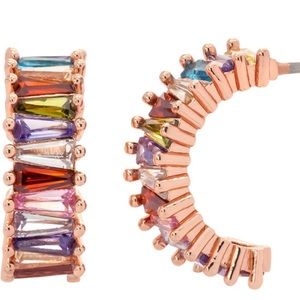 Sparkle Allure Curved Hoop Earrings